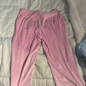Juicy Couture Pink Velour Pants